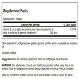 Capsules Swanson vitamine E tocophérols mélangés, prise facile au quotidien.