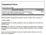 Swanson Vitamine E Tocophérols – étiquette lisible, dosage 200 unités internationales, usage quotidien.