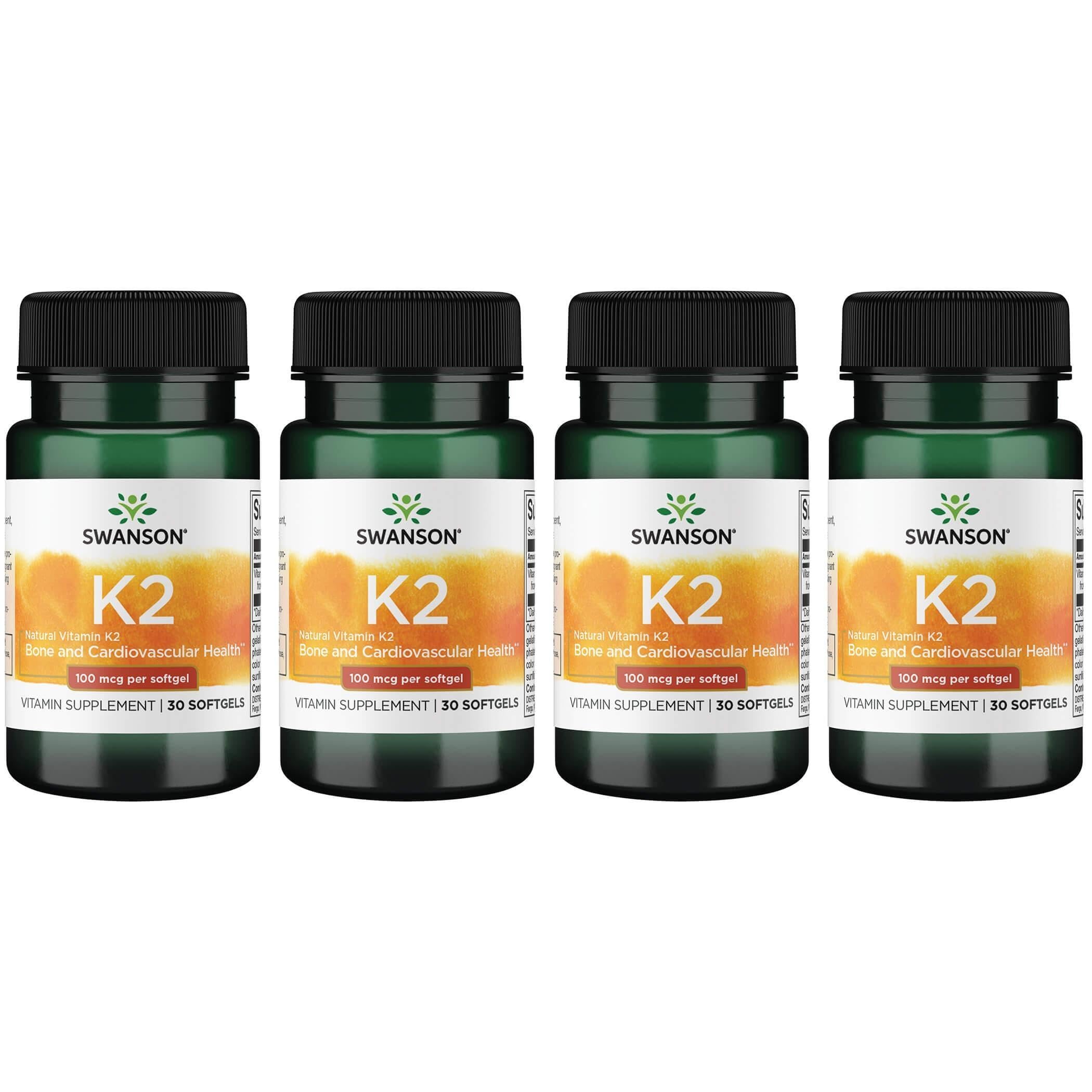 Swanson vitamine K2 MK-7, flacon gélules, soutien potentiel pour le calcium et les os