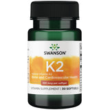 Swanson vitamine K2 MK7 dans une bouteille, soutien potentiel du cœur et des os.
