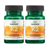 Swanson Vitamine K2 MK-7 Natto – bouteille, soutien potentiel à la circulation.
