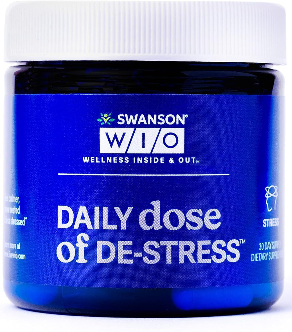 Swanson WIO flacon quotidien favorisant le calme et le repos.