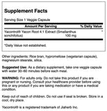 Swanson Yacontrol: gélules de yacon 100 mg, pratique à emporter