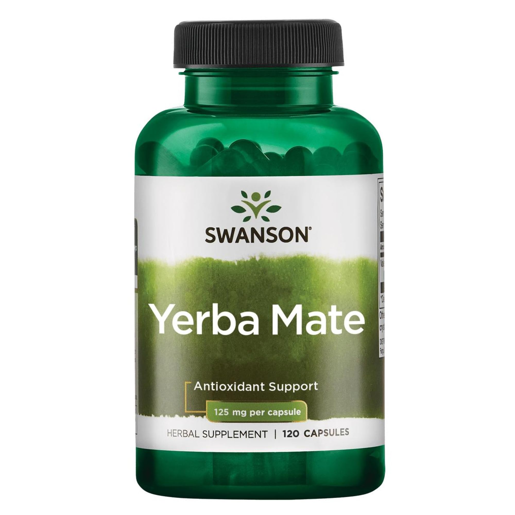 Swanson Yerba Mate – bouteille packshot, énergie naturelle potentielle pour la journée