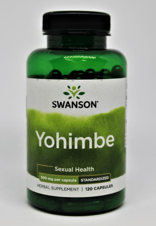 Étiquette Swanson Yohimbe, informations claires sur la standardisation et l’usage