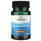 Gélules Swanson Zeaxanthin 4 mg dans une bouteille, soutien possible à la santé oculaire