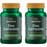 Swanson Zinc Carnosine – bouteille avec gélules, soutien potentiel à la muqueuse gastrique.
