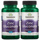 Swanson Zinc Gluconate, bouteille-versement — soutien immunitaire potentiel et vision saine