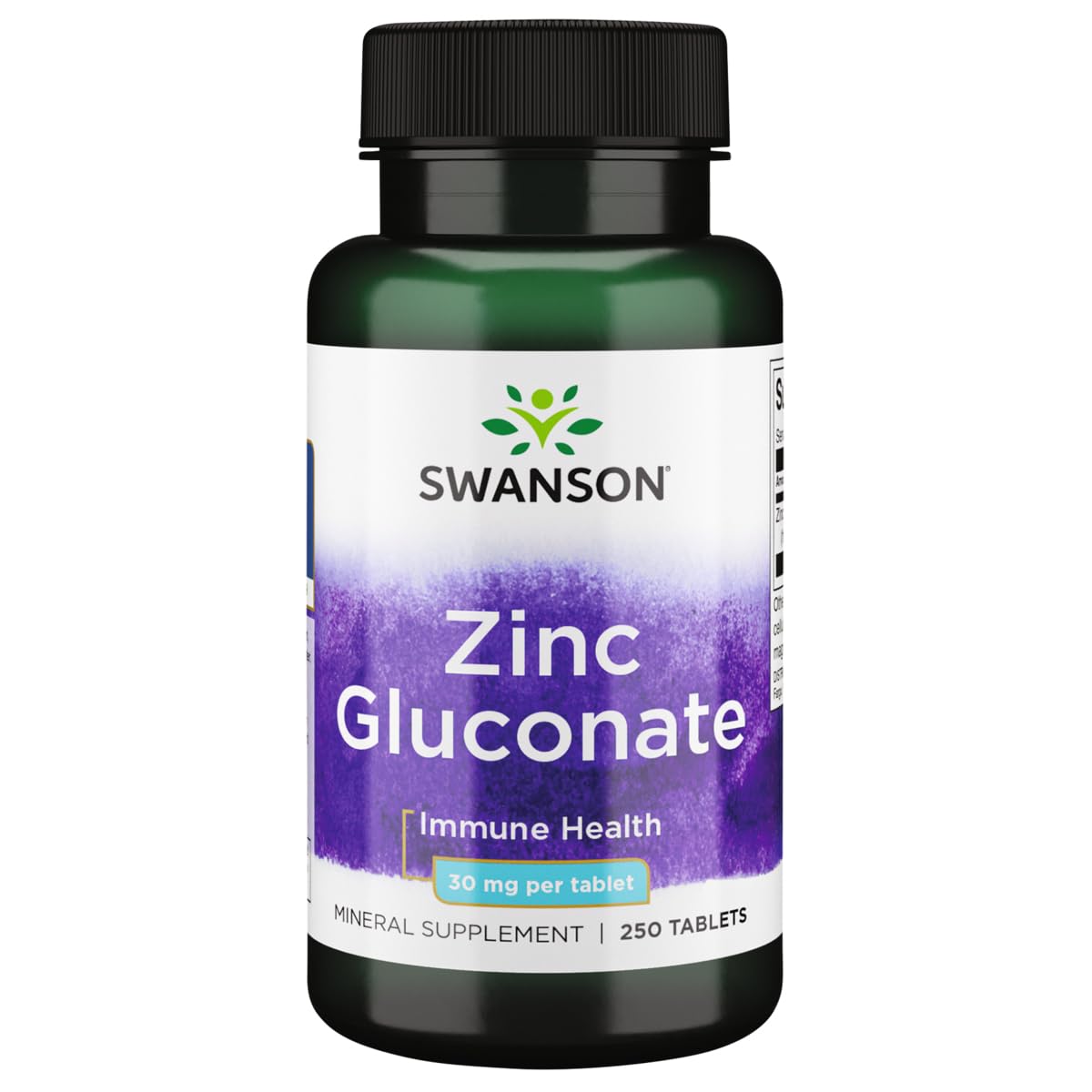 Swanson Zinc Gluconate: comprimés pour absorption optimale et soutien immunitaire.