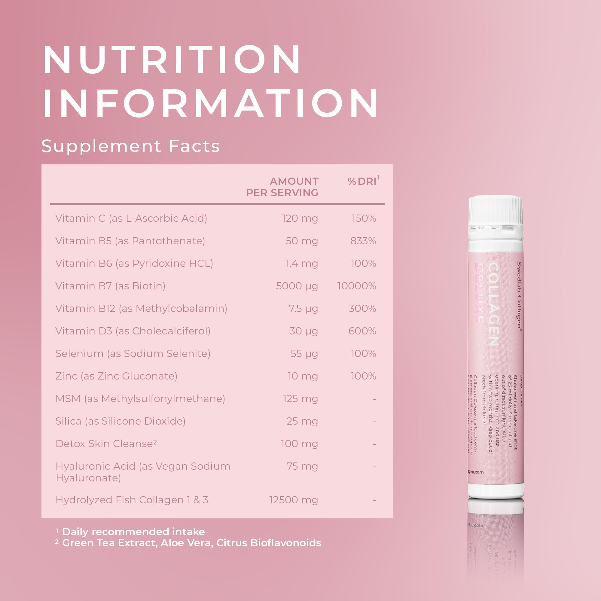 Swedish Collagen Deluxe – réfrigération recommandée pour préserver le goût