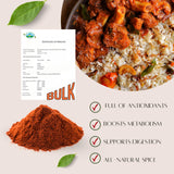 Sweet Sunnah Cayenne indien, plat épicé démontrant une chaleur relevée et aromatique.