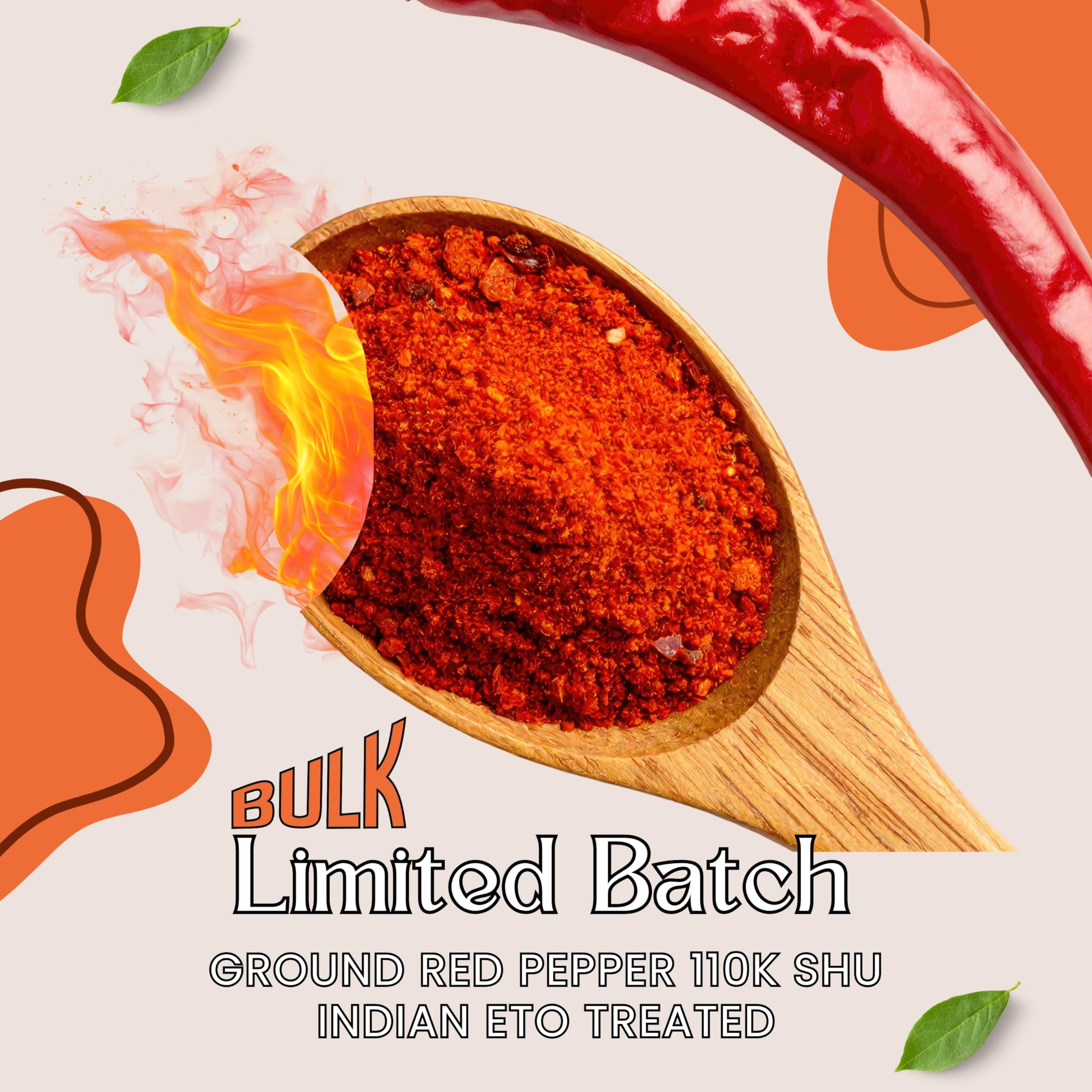 Sweet Sunnah Cayenne indien, sachet en vrac pratique pour usages professionnels.