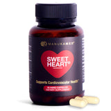 SWEETHEART: bouteille avec étiquette Manuka, informations claires pour un choix sain.