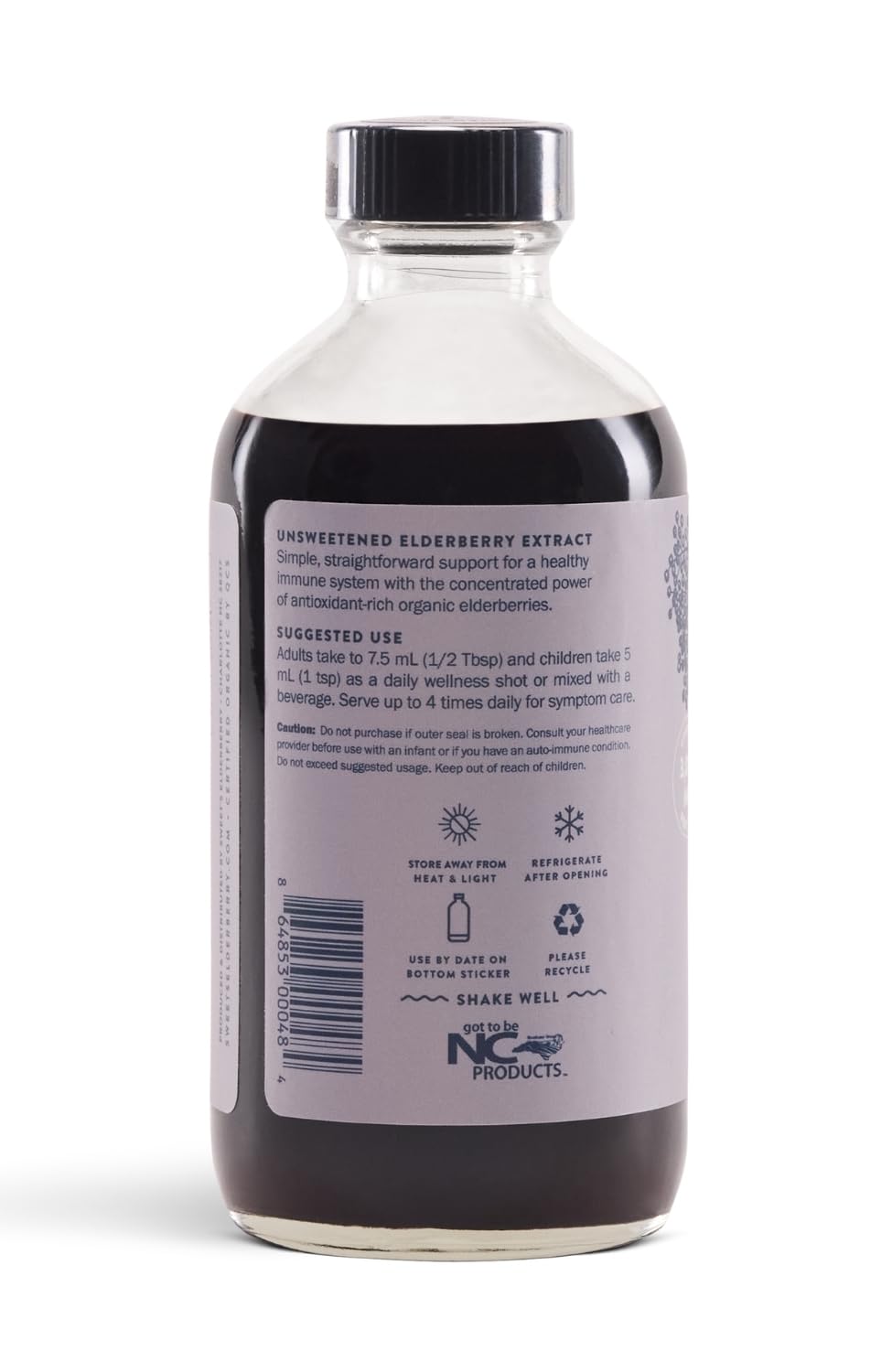 Doseur-cuillère inclus avec le flacon Sweet's Elderberry Extrait pour adultes et enfants.