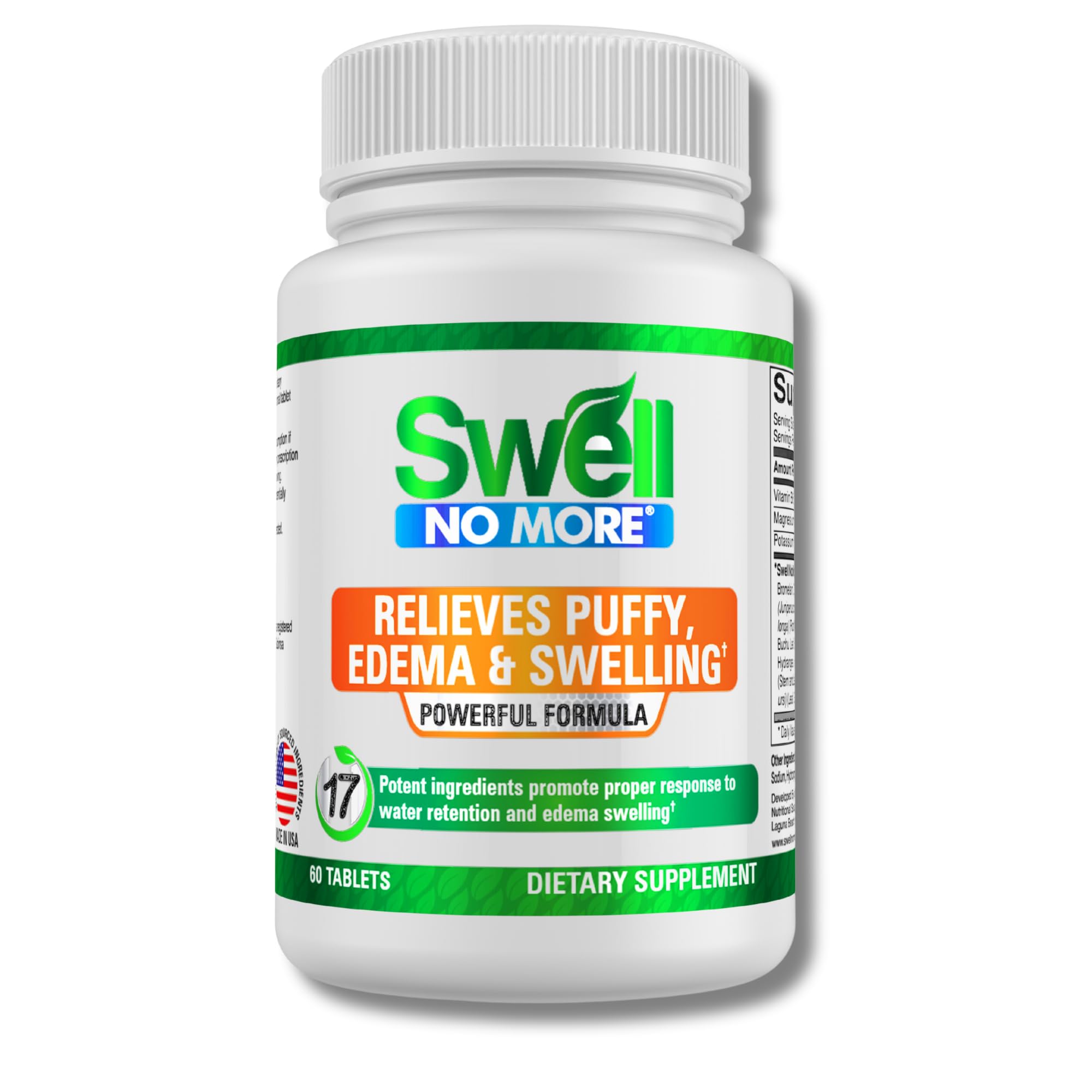 Swell No More bouteille: soutien potentiel contre le gonflement quotidien.