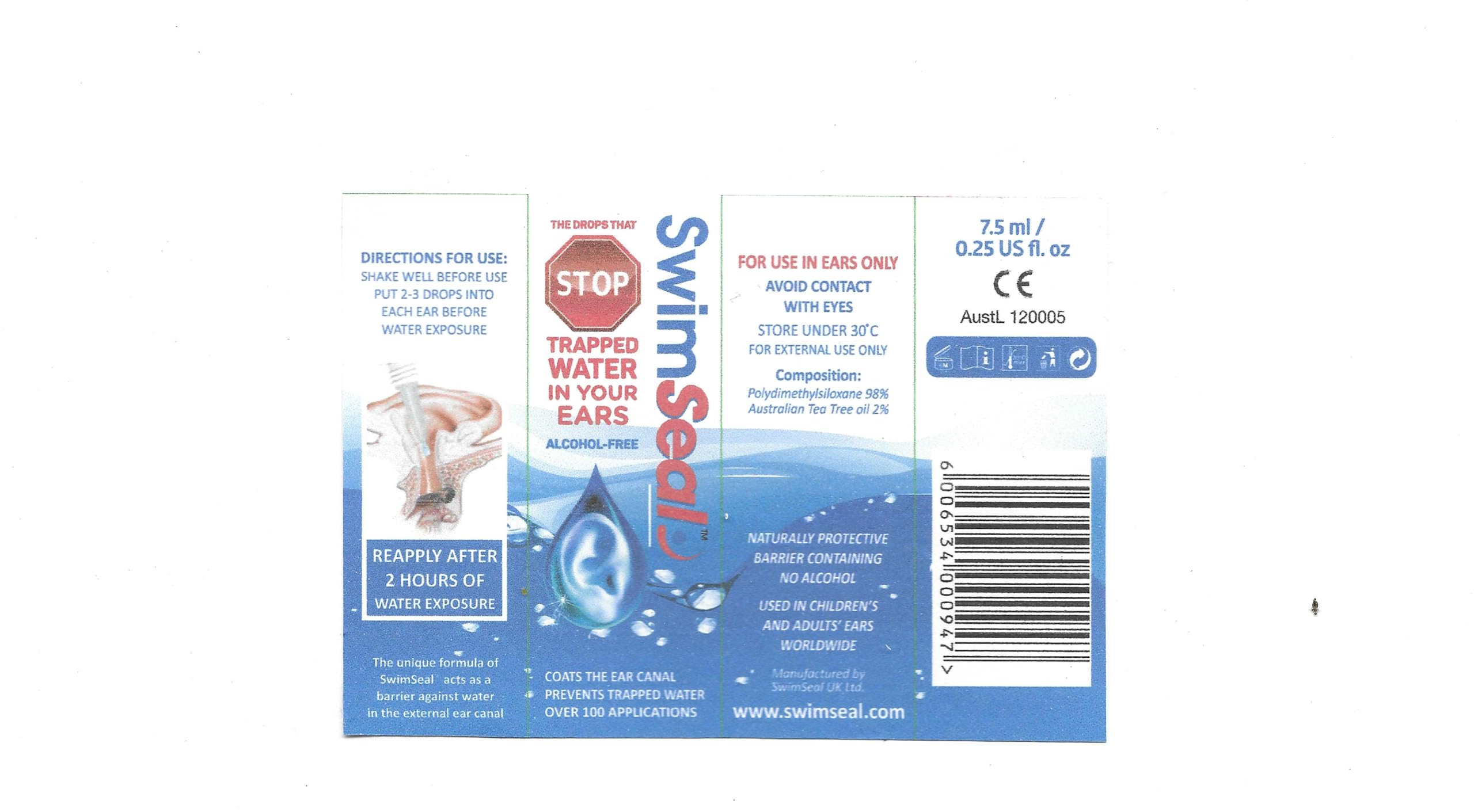 Utilisation quotidienne SwimSeal pour natation et entraînement