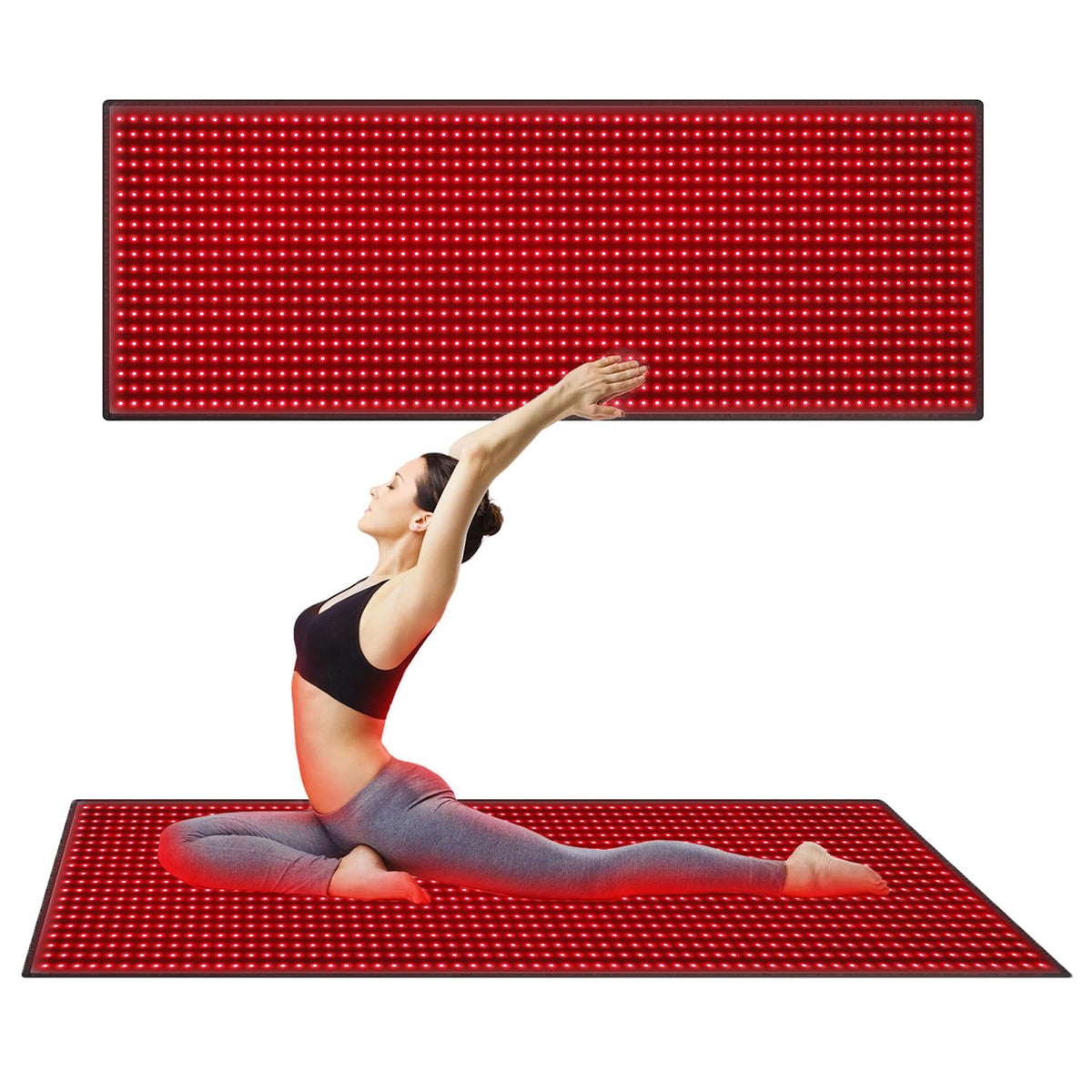 SWIRISE Tapis lumière rouge sur le dos pour une détente après la journée
