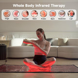 SWIRISE Tapis lumière rouge épaule détendue après une longue session de travail