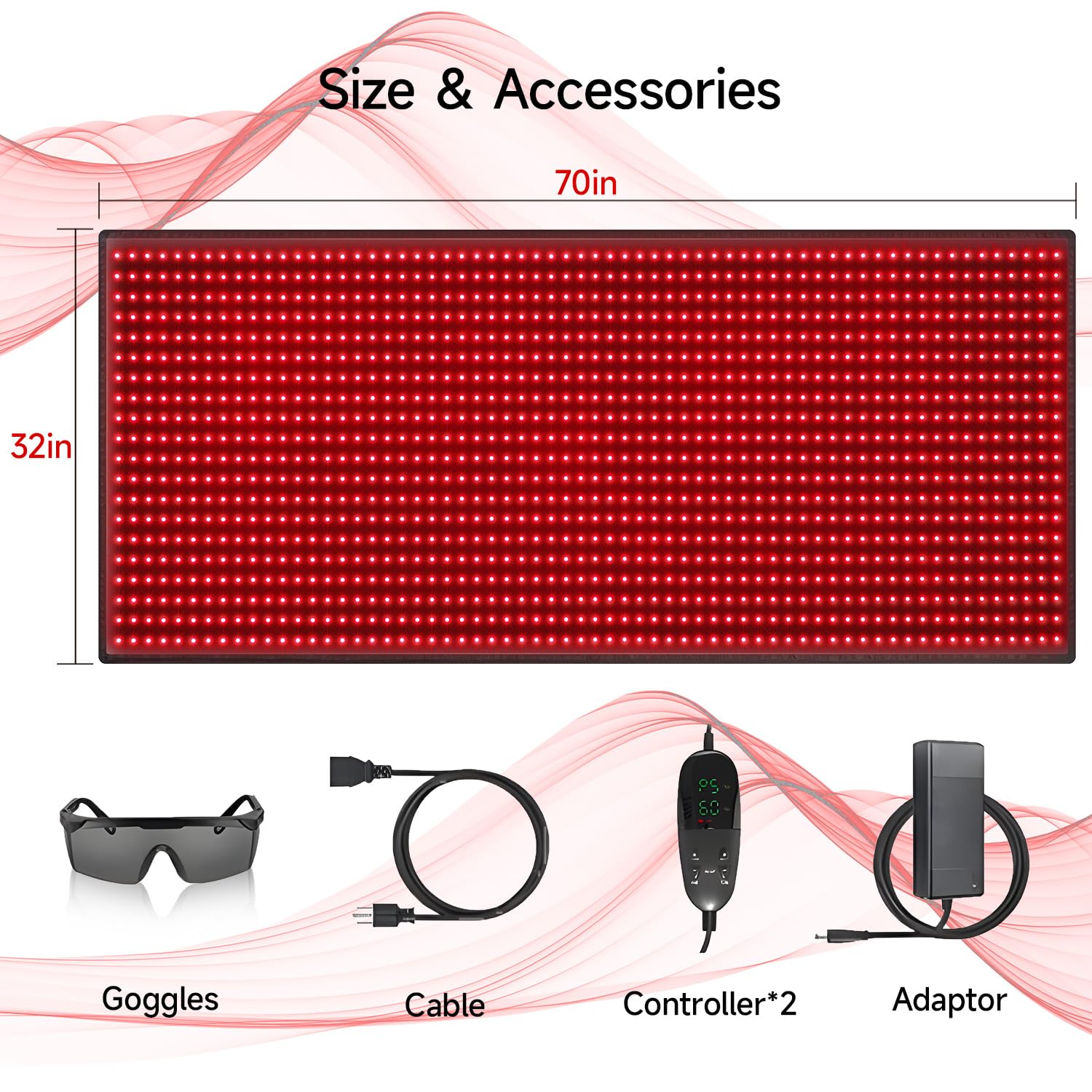 SWIRISE Tapis lumière rouge utilisation simple sans montage