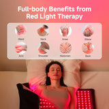 SWIRISE tapis therapie infrarouge 850nm: lumière douce pénétrante pour confort corporel.