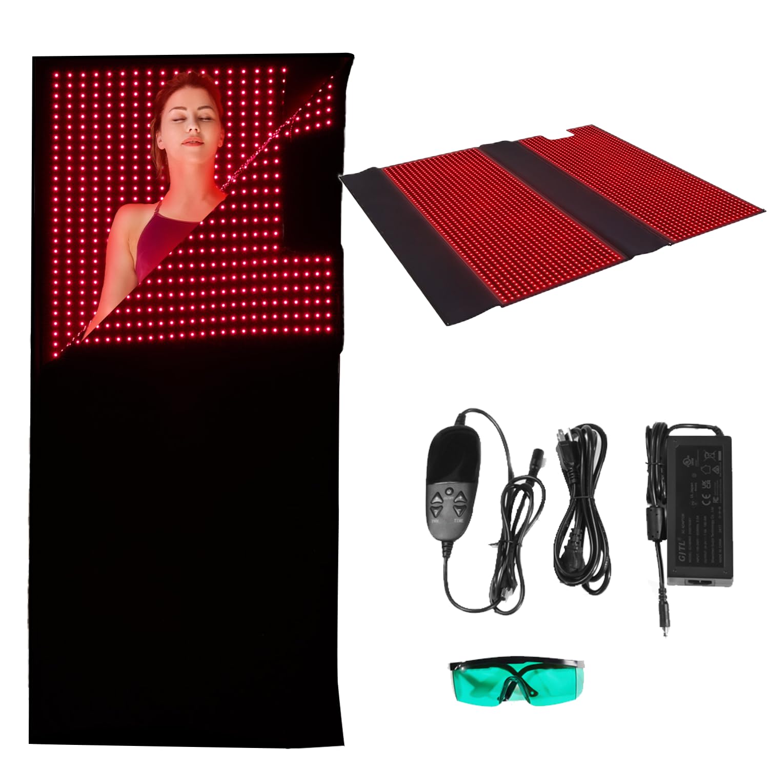 SWIRISE tapis therapie rouge 660nm: stimulation lumineuse apaisante pour relaxation.