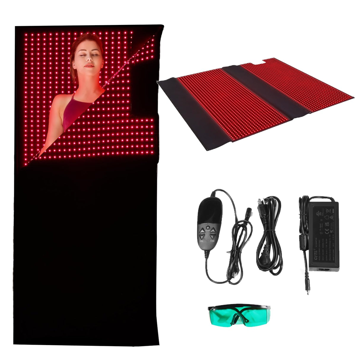 SWIRISE tapis therapie rouge 660nm: stimulation lumineuse apaisante pour relaxation.