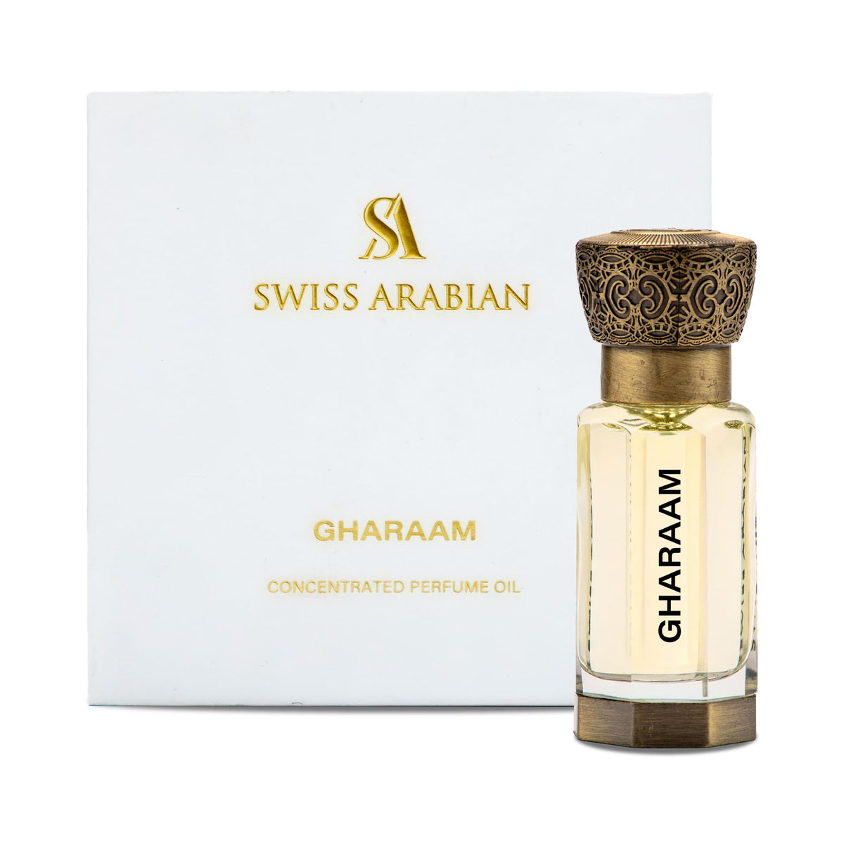Gharaam de Swiss Arabian, flacon compact — idéal pour transport et usage quotidien.