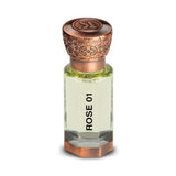Rose 01 de Swiss Arabian flacon élégant pour une tenue durable.