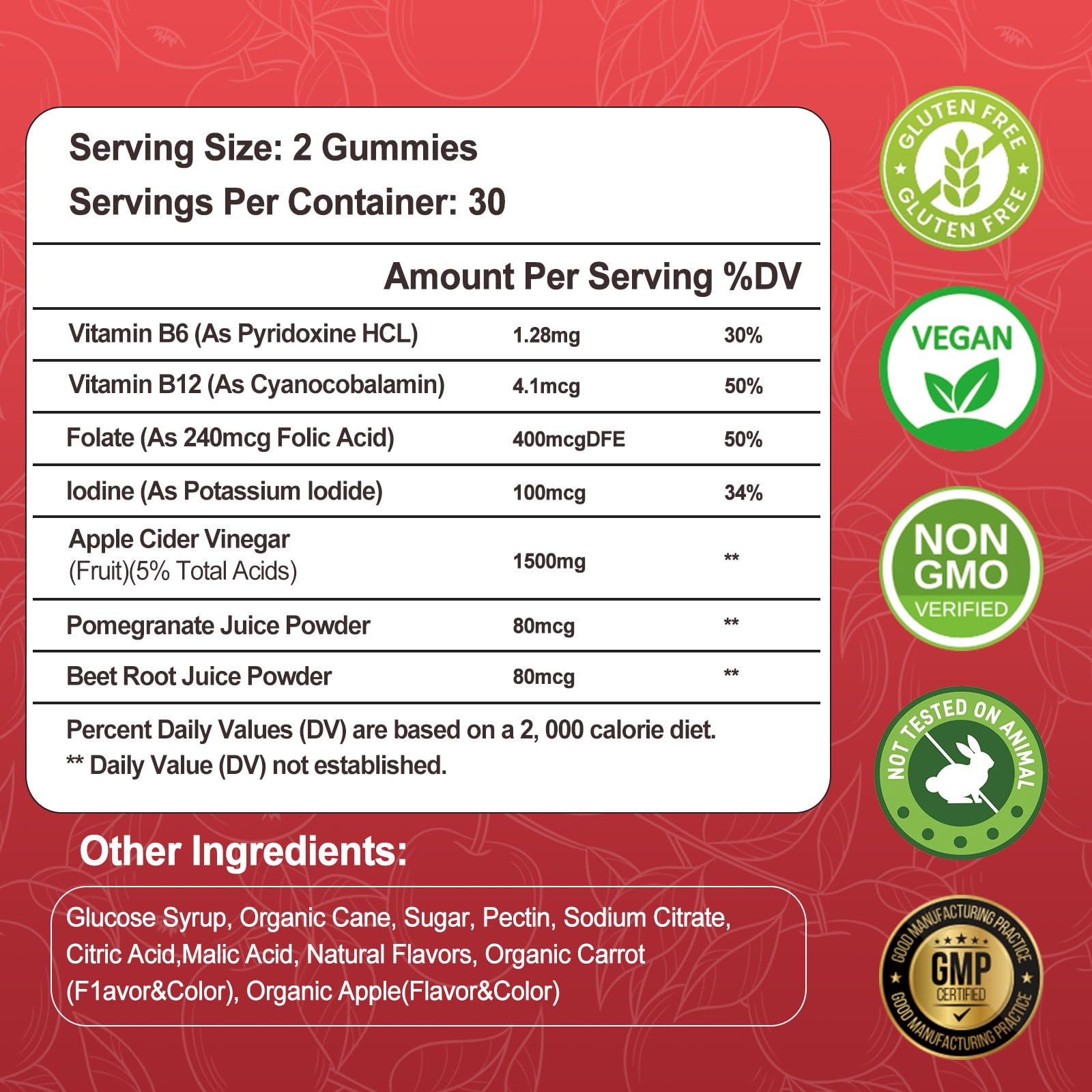 Gommes ACV céto Swiss Bioenergetics saveur fraise, goût agréable pour la routine.