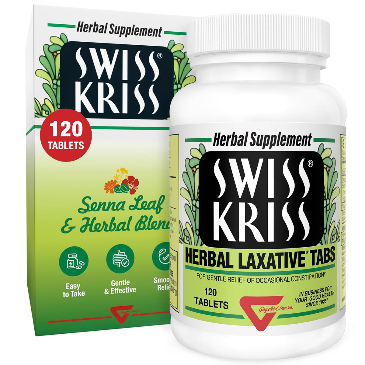Swiss Kriss pilules-laxatif plantes, soutien naturel potentiel du transit intestinal.
