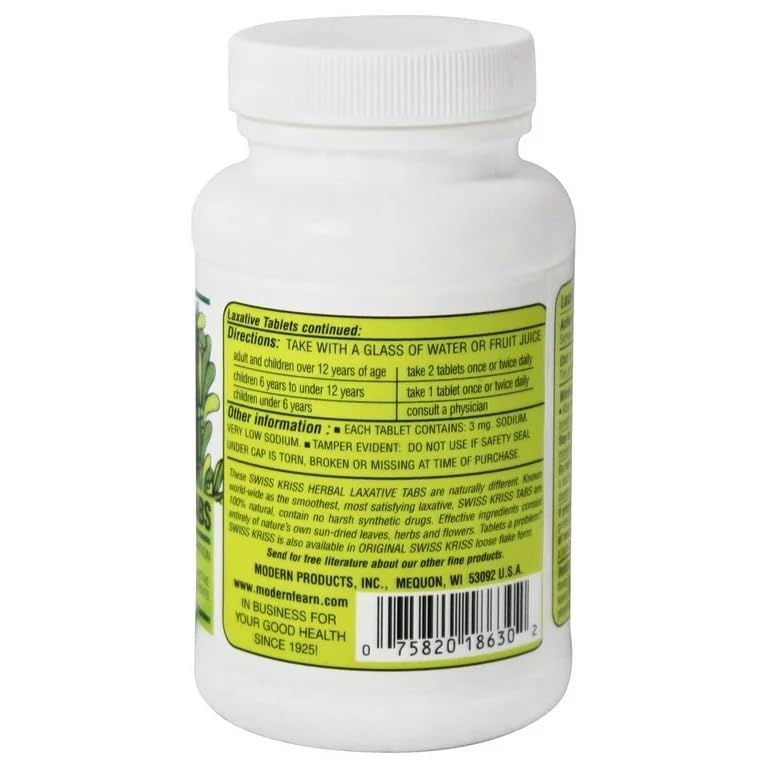Vue avant des tablettes Swiss Kriss 250, dosage clair et compact.