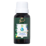 Flacon SwissJust huile 31-20ml prêt à l’emploi pour massage et aromathérapie.