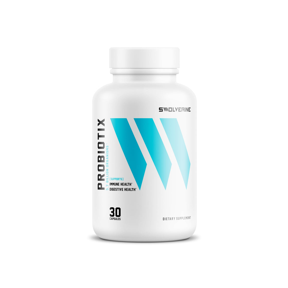 Swolverine Probiotix: bouteille 30 capsules pour le soutien digestif.