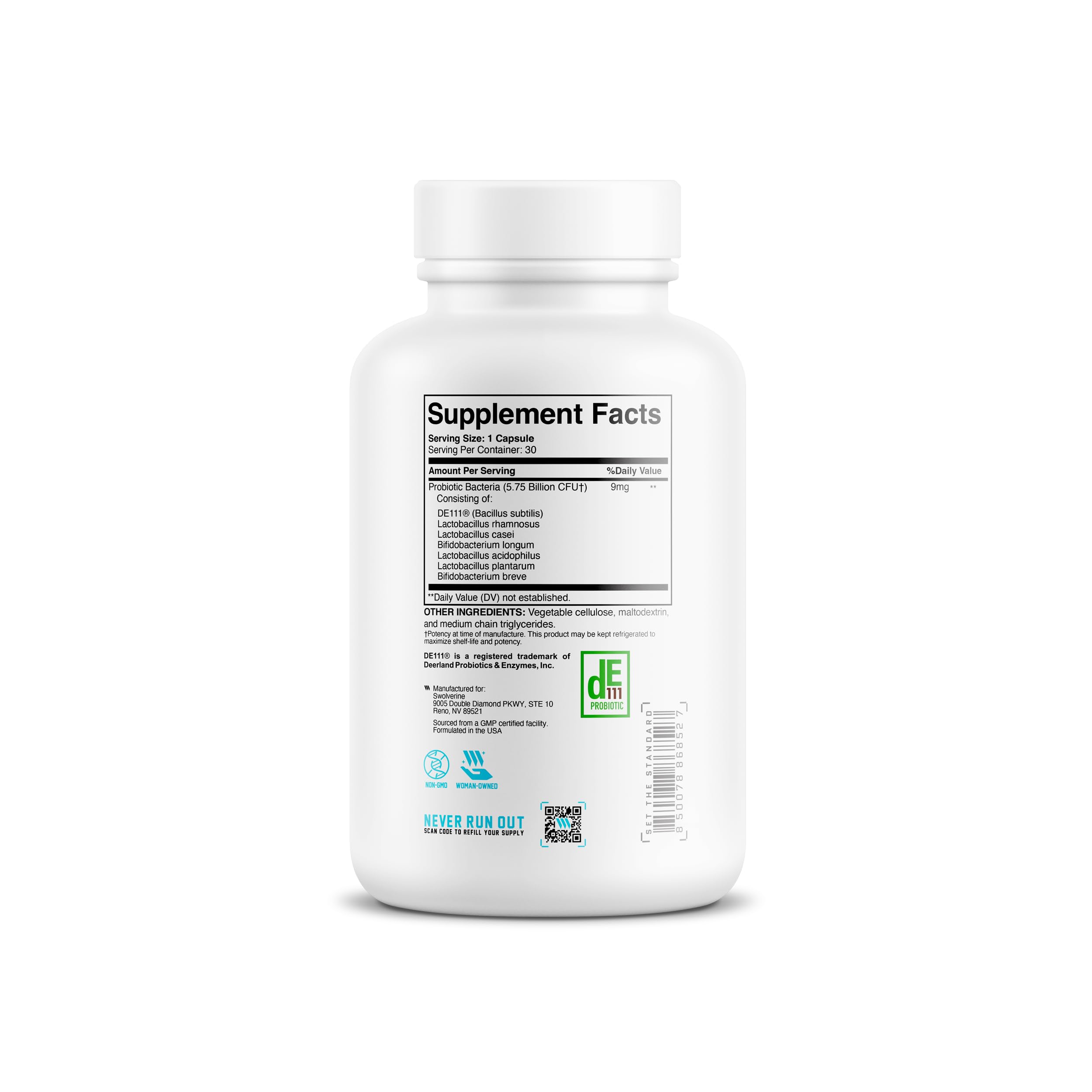 Swolverine Probiotix: posologie simple pour une routine digestive quotidienne.