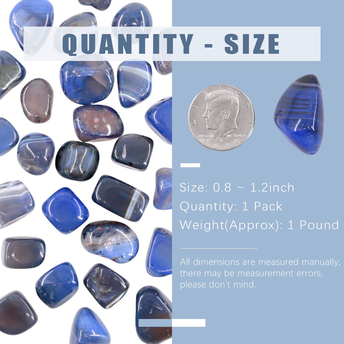 Swpeet agate marine – morceaux bleus idéals pour décoration intérieure.