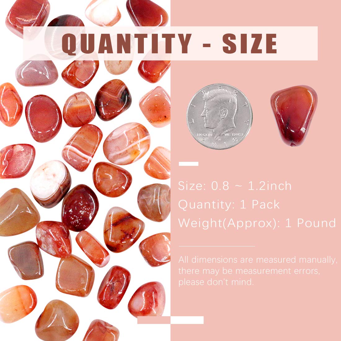 Swpeet agate marine rouge, pièces polies — parfaites pour bricolage.