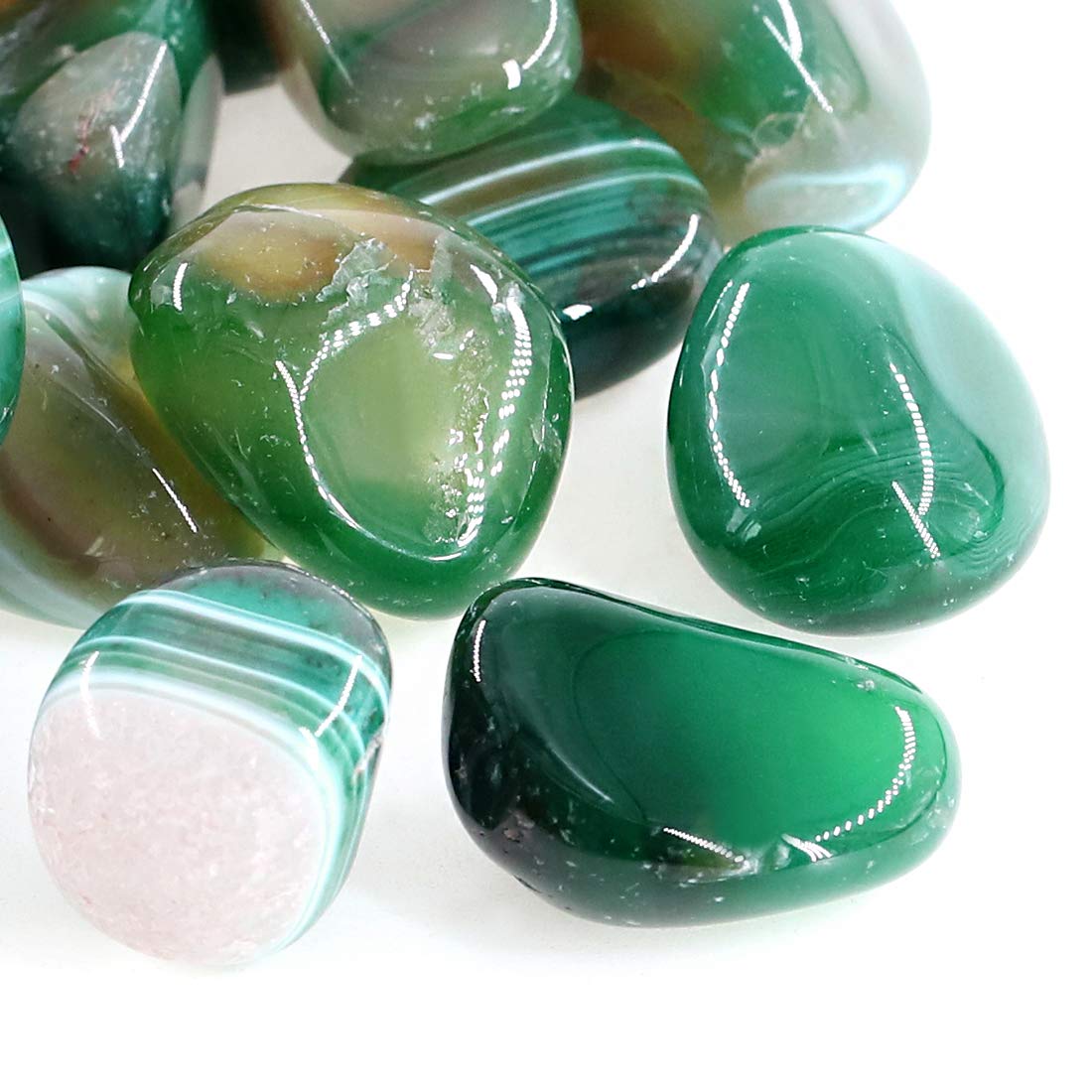 Swpeet agate marine verte – détails polis pour toucher lisse et travail bijou