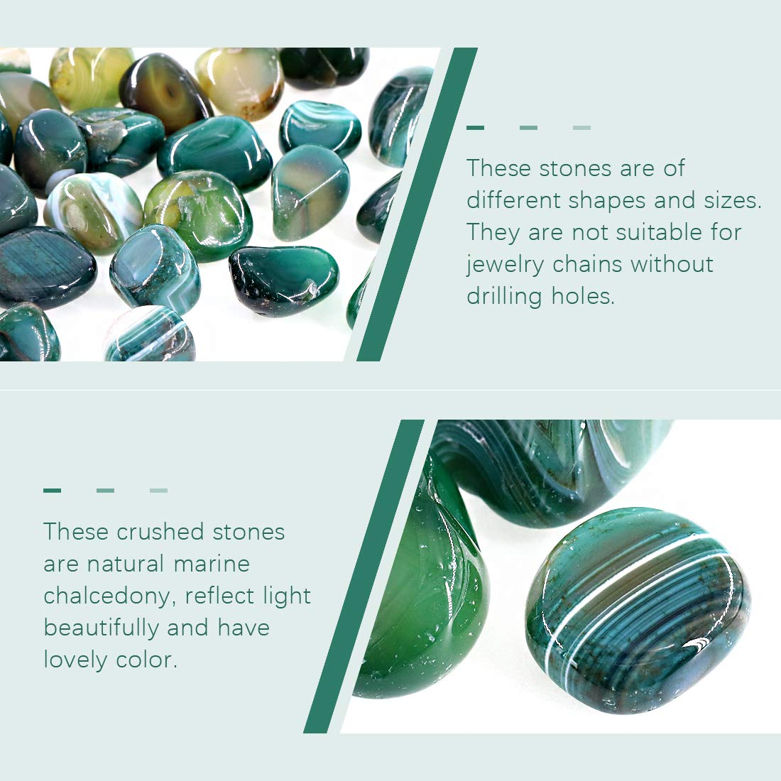 Swpeet agate marine verte – ensemble de pièces pour projets créatifs