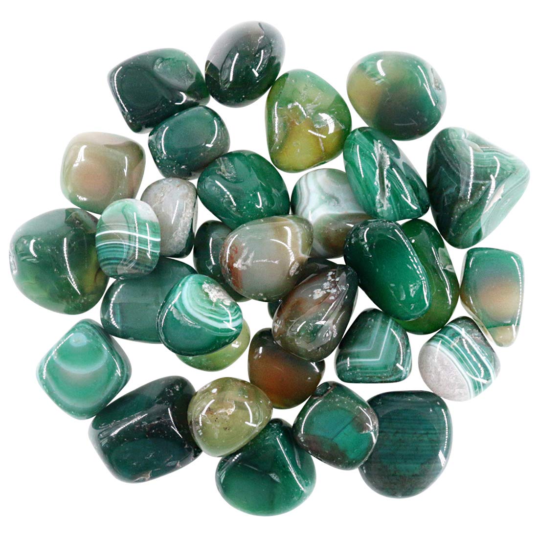 Swpeet agate marine verte – morceaux bruts 0,75 à 1 pouce, parfaits pour bijoux et décoration