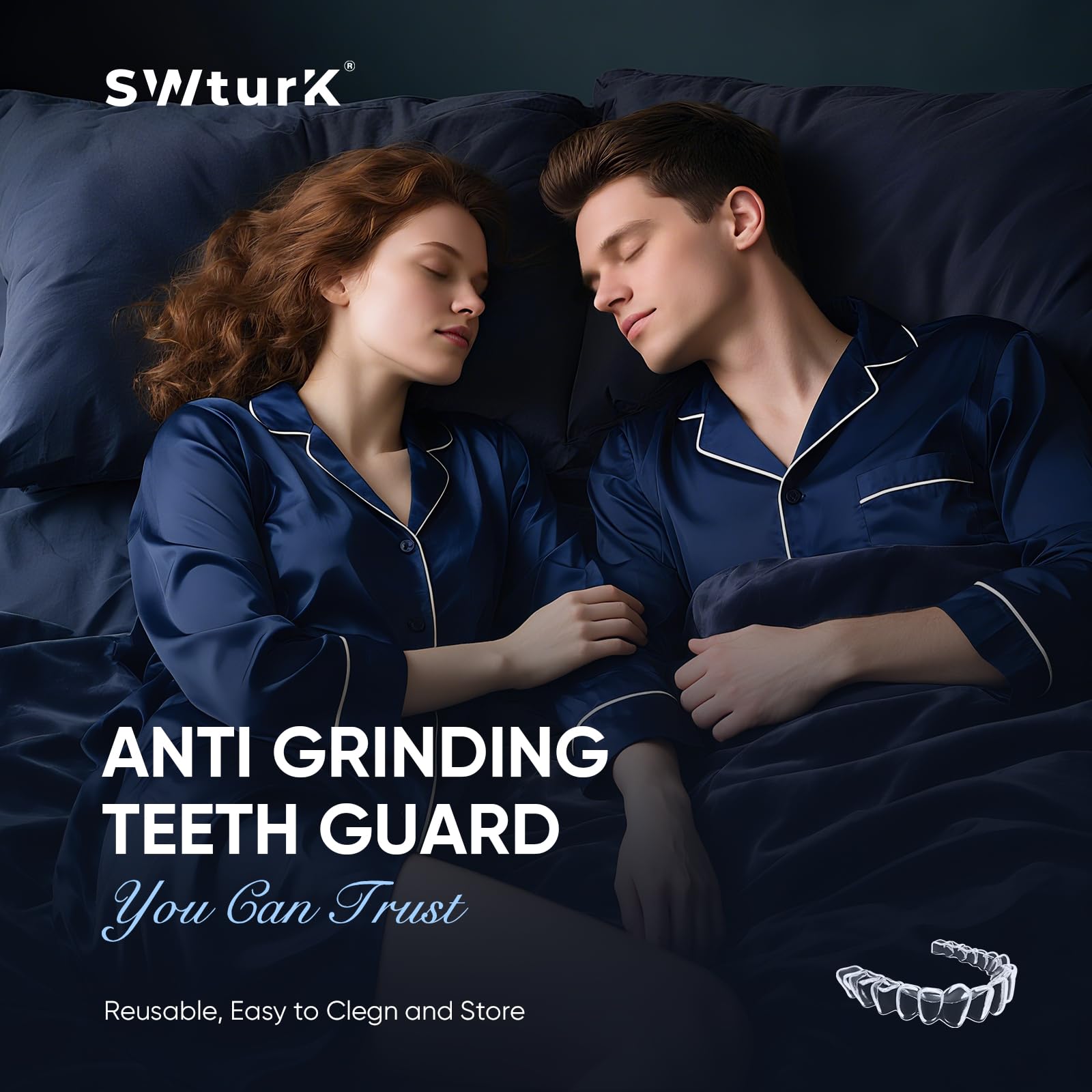 SWturK garde-dents usage quotidien, idéal pour voyager et dormir tranquille.