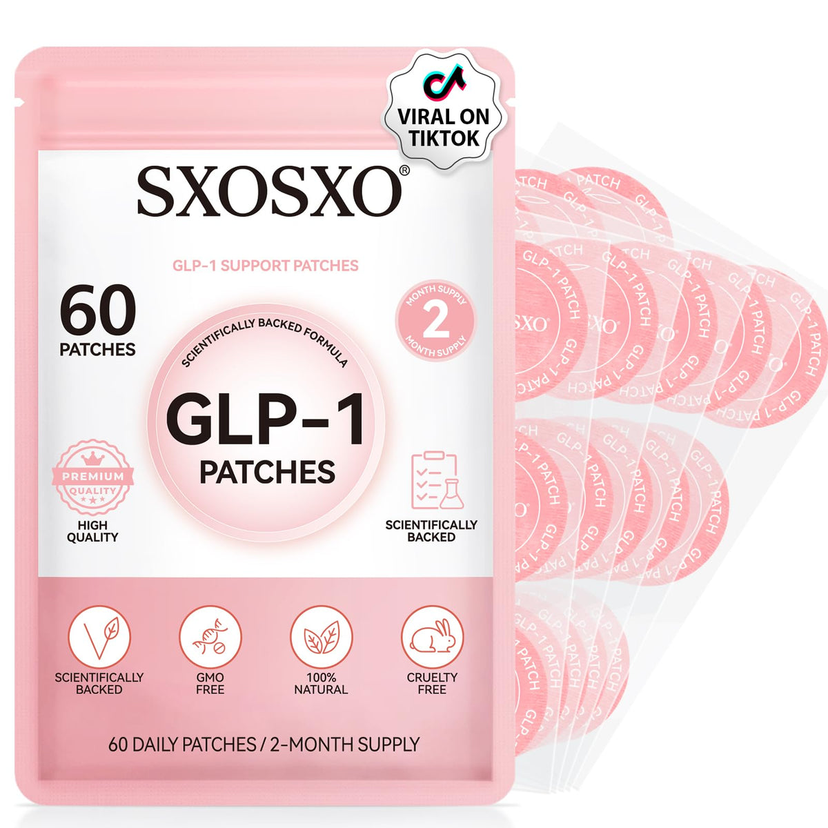 Patch GLP-1 SXOSXO : présentation du paquet 60, usage pratique au quotidien.
