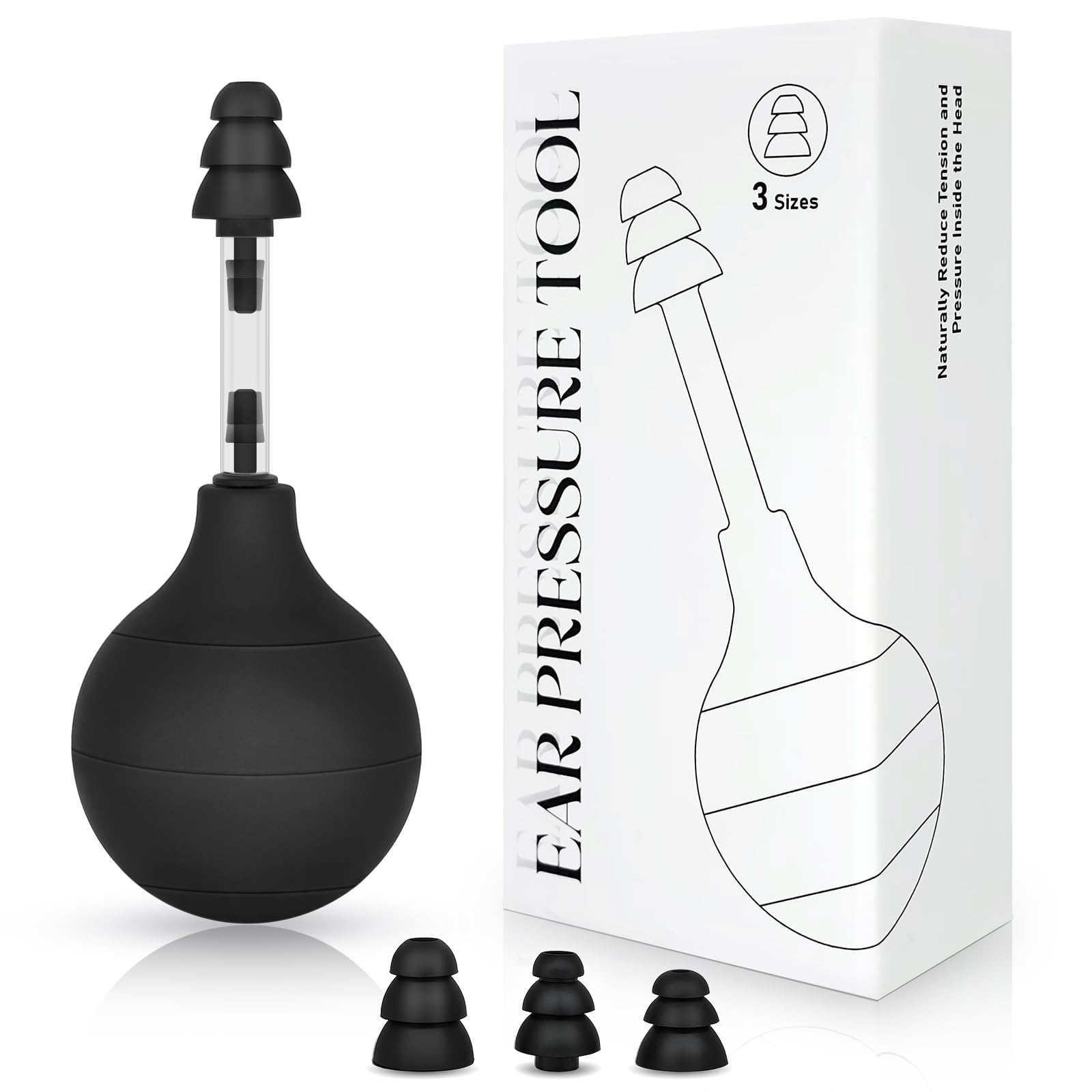 SXZL Dispositif de soulagement de la pression auriculaire avec embouts interchangeables pour un confort personnalisé