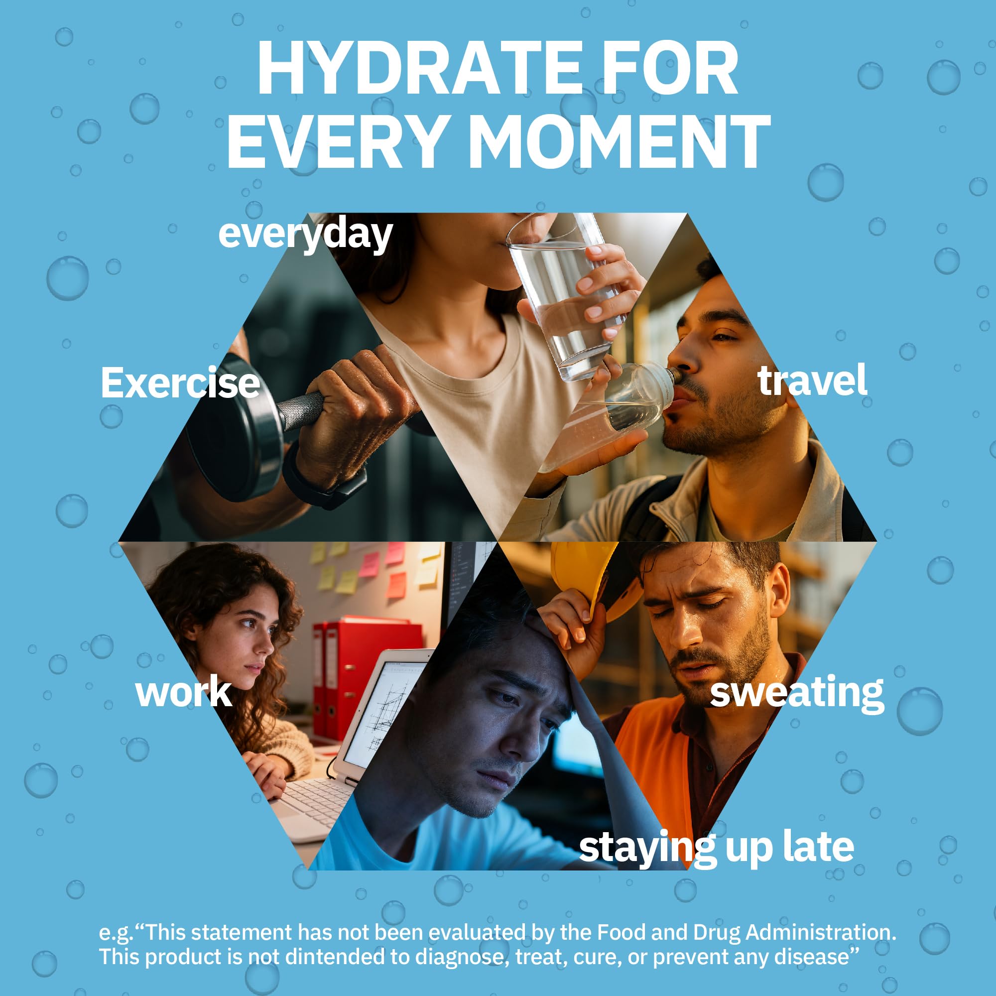 Syloni Électrolytes sachets portables pour une hydratation quotidienne.