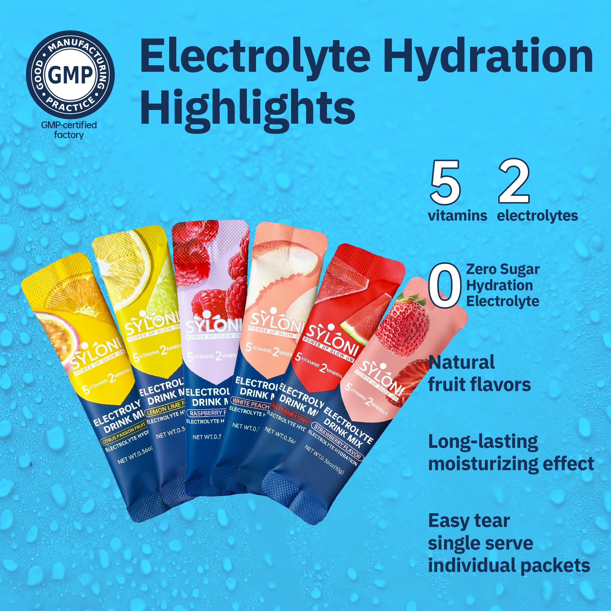 Syloni Electrolytes saveur framboise pour une boisson acidulée