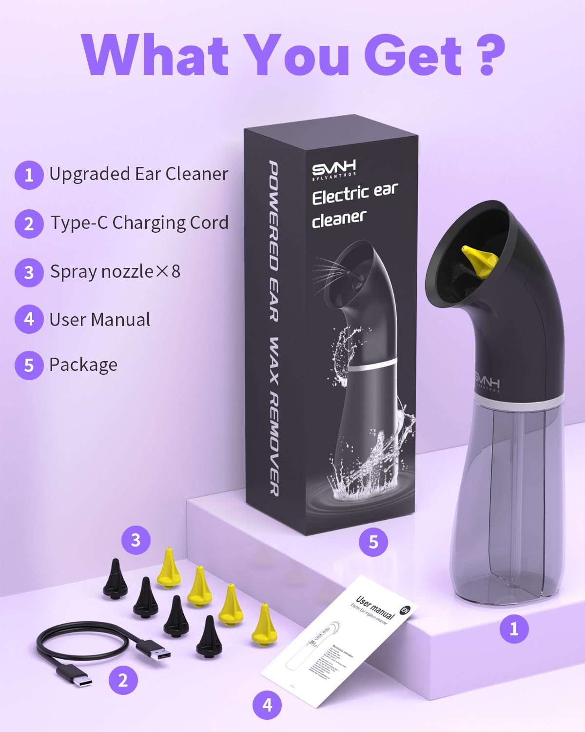 Sylvanthos recharge Type-C: connectivité rapide et pratique.