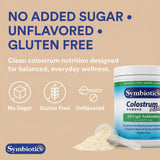 Symbiotics Colostrum Plus Poudre – mélange dans l'eau, texture neutre et agréable.