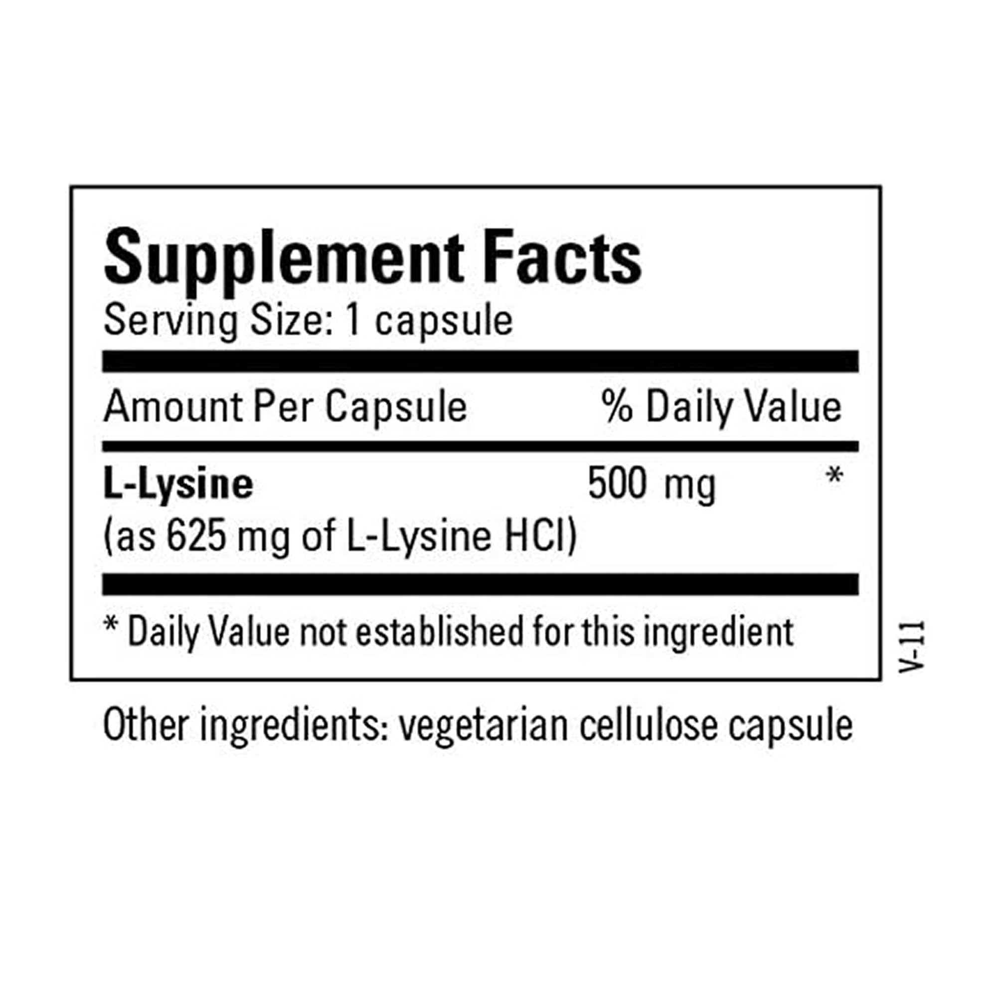 Symbole végan Metabolic Maintenance Lysine 500 mg, assurance d'une option sans produit animal.