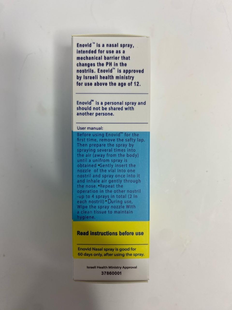 Flacon Symo Kane Enovid – pulvérisation nasale simple et pratique