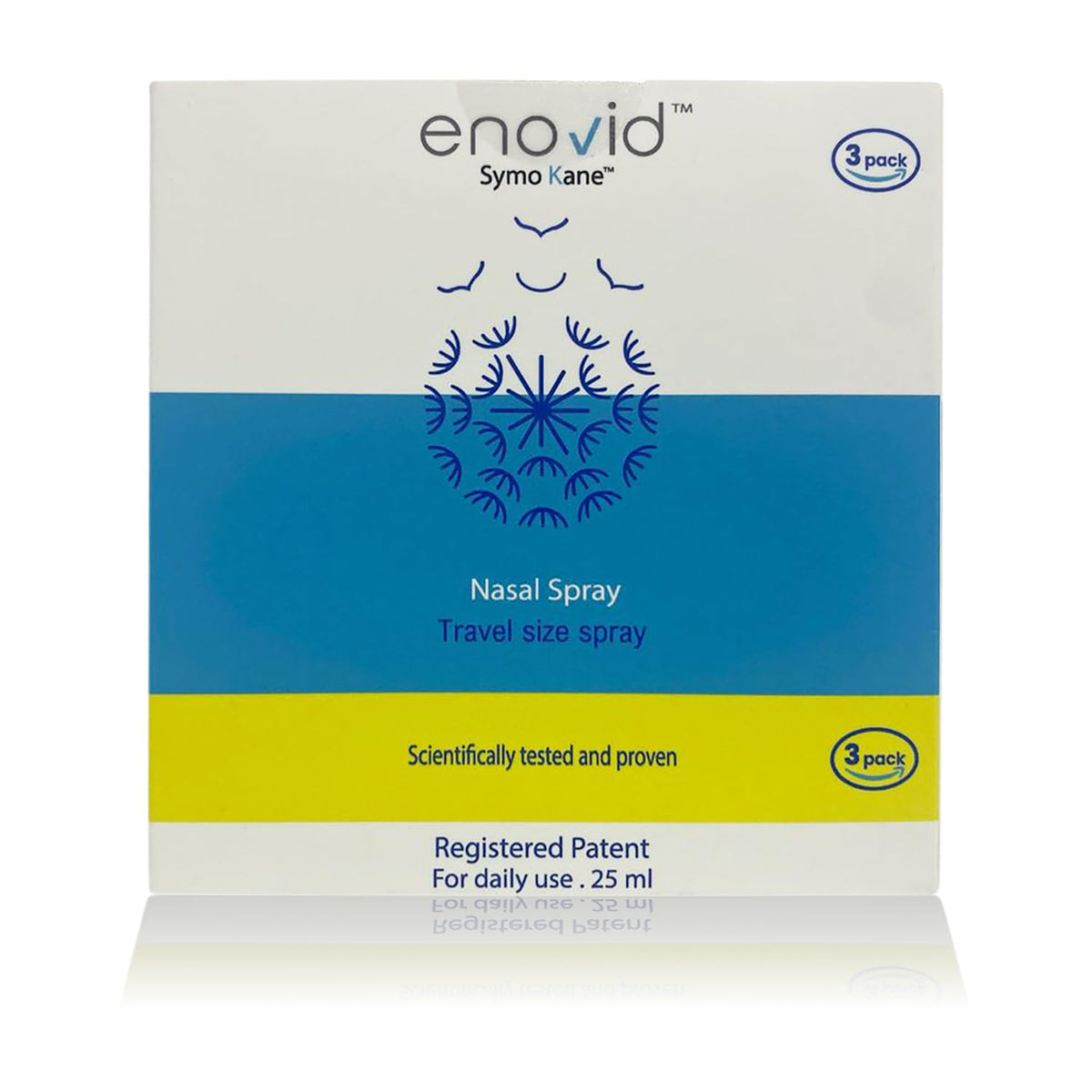 Symo Kane Enovid spray nasal, flacon compact pour usage quotidien.