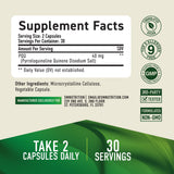Capsules PQQ 40 mg, formulation concentrée pour énergie cellulaire.